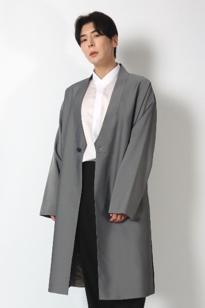 Fitting Wide Robe - Gray / Black