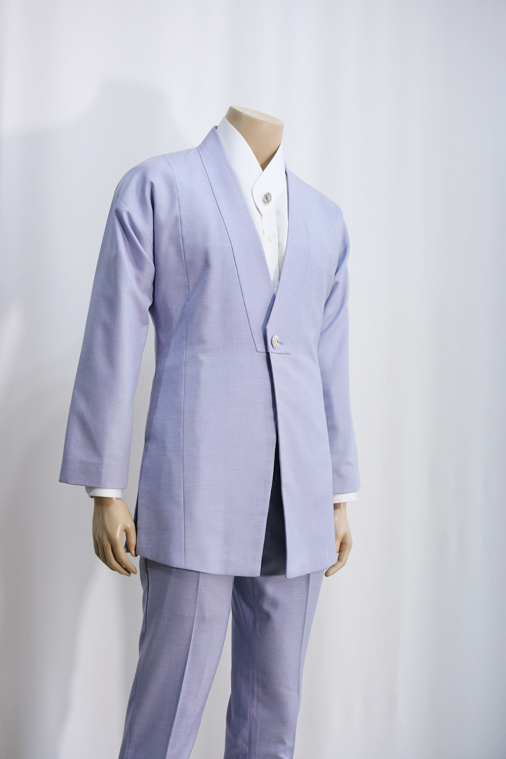 [Rental] Lavender Facing Collar Hanbok Suit Setup