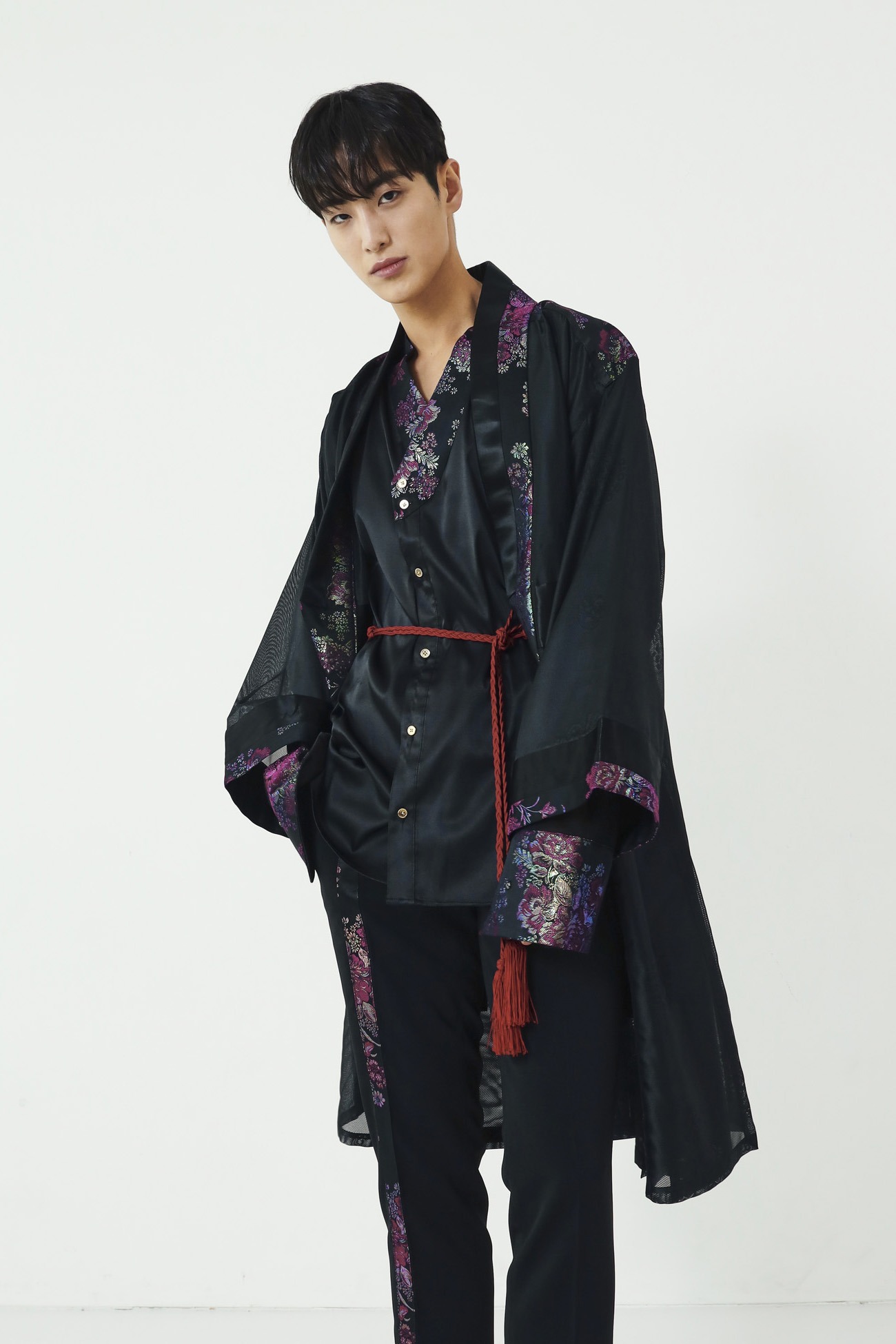 [Rental] Modern Simeui Black - Hanbok Fabric (Single Item)