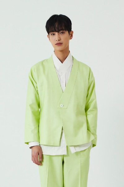 [Rental] Picnic Hanbok Suit Setup - Light Green