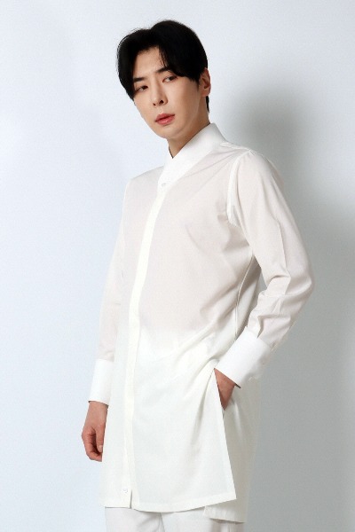 [For Yeonhee] Side Slit Long Git - Shirt
