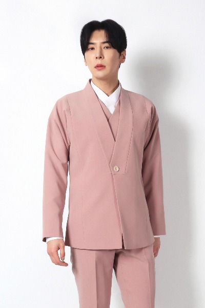 That&#039;s right. Short Hanbok Suit Jacket - Pink
